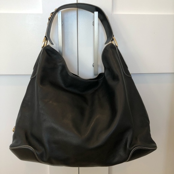 Cole Haan black leather hobo bag - Picture 1 of 7